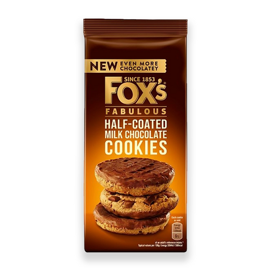 Fox's Fabulous - Half-coated Milk Chocolate Cookies 180g - Abrries Spices
