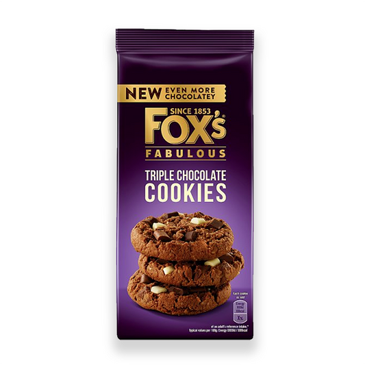 Fox's Fabulous - Triple Chocolate Cookies 180g - Abrries Spices